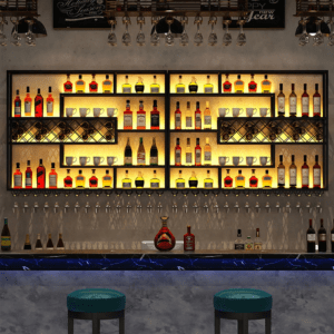 multi-tier wall mounted wine rack