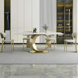 Modern Half Moon Style Dining Table