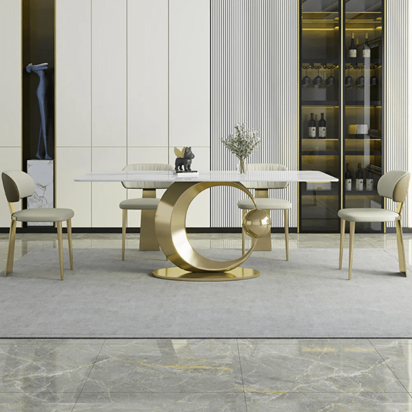 Modern Half Moon Style Dining Table