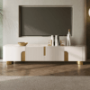 Top Beige & Gold TV Stand