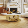 Modanio Astra Luna Coffee Table with Marble Top  | PVD Finish
