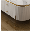 Modanio White Oval Storage Coffee Table With Drawers