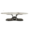 Modanio Set of 2 Orbital Oval Centre Table With White Marble Top