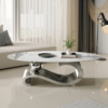 Modanio Nova Oval Coffee Table with PVD Gold Finish And Marble Top