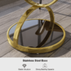 Modanio Handmade Damru Style Side Table With Gold Finish And Glasses