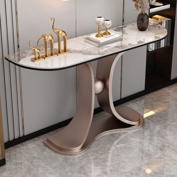 Modanio Mid-century Console Table with Marble Top