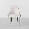 Modanio Twin Turris Dining Table with Nano Marble Top & 6 Chairs | Gold PVD Finish