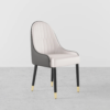 Modanio Twin Turris Dining Table with Nano Marble Top & 6 Chairs | Gold PVD Finish