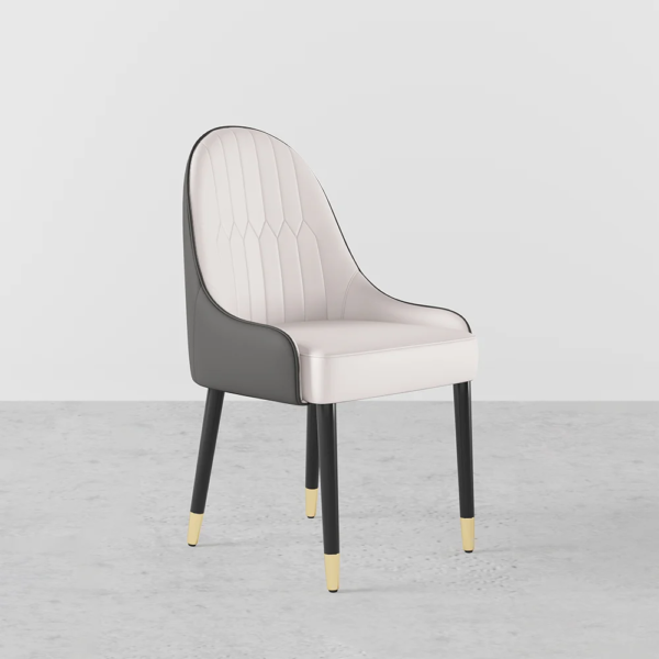 Modanio Twin Turris Dining Table with Nano Marble Top & 6 Chairs | Gold PVD Finish