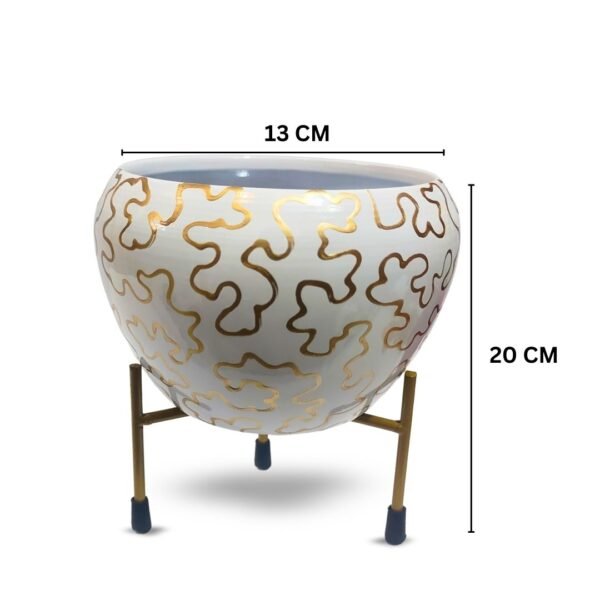 Modanio Flower Pots for Home Decoration Metal Print Plant Stand Planter Suitable for Indoor and Outdoor Use Home & Office Decor - Modanio