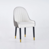 Modanio Twin Turris Dining Table with Nano Marble Top & 6 Chairs | Gold PVD Finish
