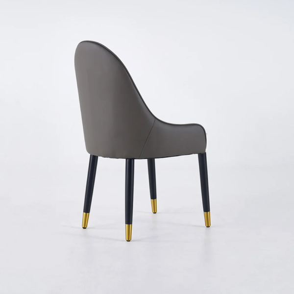 Modanio Twin Turris Dining Table with Nano Marble Top & 6 Chairs | Gold PVD Finish