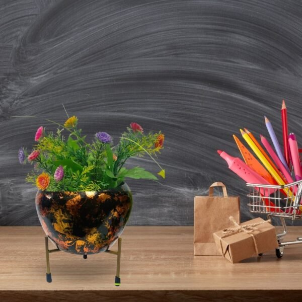 Modanio Flower Pots for Home Decoration Metal Print Plant Stand Planter Suitable for Indoor and Outdoor Use Home & Office Decor - Modanio
