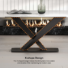 Arcus Dining Table with Nano Marble Top | PVD Finish