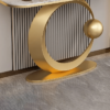 Modanio Contemporary Console Accent Table Half Moon Console Sofa Table