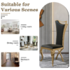 Modanio Solid Back Side Dining Chair with Upholstered Seat | Modern Glam Design | Set of 2