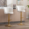 Modanio Adjustable Velvet Bar Chair | 360° Swivel Counter Height Bar Stool