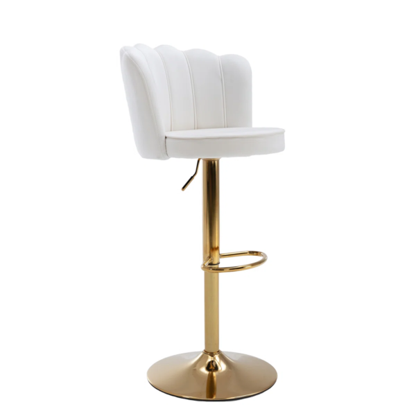 Modanio Adjustable Velvet Bar Chair | 360° Swivel Counter Height Bar Stool