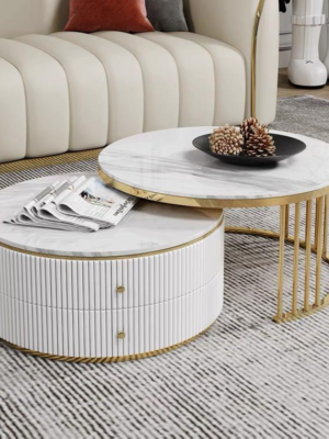 Center_table Nesting Coffee Table Set for Contemporary Living