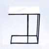 Modanio Handmade End Tables for Living Room Central End Table for Bedroom with Marble Top (45 X 22.5 X 50 cm) (Gold Table with White Marble Top)