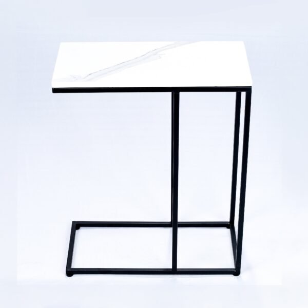 Modanio Handmade End Tables for Living Room Central End Table for Bedroom with Marble Top (45 X 22.5 X 50 cm) (Gold Table with White Marble Top)