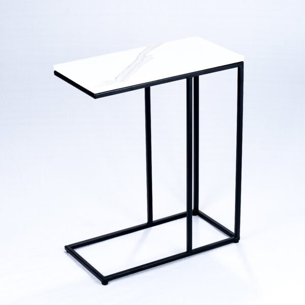 Modanio Handmade End Tables for Living Room Central End Table for Bedroom with Marble Top (45 X 22.5 X 50 cm) (Gold Table with White Marble Top)