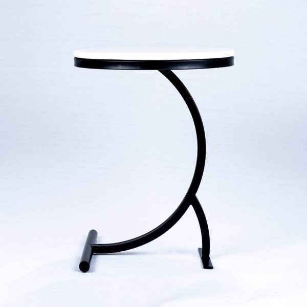 Modanio Handmade Round Center Table for Living Room Central End Table for Bedroom with Marble Top
