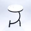 Modanio Handmade Round Center Table for Living Room Central End Table for Bedroom with Marble Top