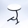 Modanio Handmade Round Center Table for Living Room Central End Table for Bedroom with Marble Top