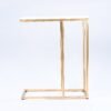 Modanio Handmade End Tables for Living Room Central End Table for Bedroom with Marble Top (45 X 22.5 X 50 cm) (Gold Table with White Marble Top)