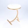 Modanio Handmade Round Center Table for Living Room Central End Table for Bedroom with Marble Top