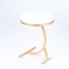 Modanio Handmade Round Center Table for Living Room Central End Table for Bedroom with Marble Top