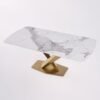Arcus Dining Table with Nano Marble Top | PVD Finish