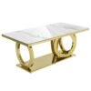 Modanio Nova Ring Dining Table with Marble Top & 6 Chairs