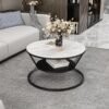 IMG-20250204-WA0034 Modanio Set of 2 Modern Coffee Tables Set – Gold Finish Metal Frame with Composite Marble Top (Round Nesting Centre Tables)