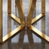 Modanio Arcus Luxury Dining Table with Nano Marble Top & 6 Chairs | PVD Finish