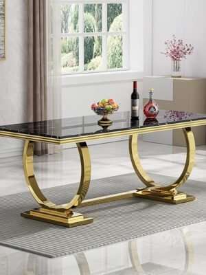 IMG-20250204-WA0074 Modanio Aurum Dining Table with Marble Top & 6 Chairs | PVD Finish