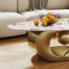 Modanio Astra Luna Coffee Table with Marble Top  | PVD Finish