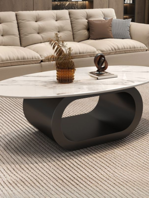 Oval Metal Center Table