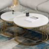 Modanio Luxurious Round Marble Coffee Table Set