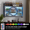 Modanio 3-Tier Wine Rack Wall Mounted Glass Holder Floating Bar Shelf