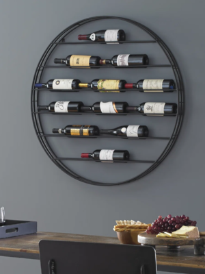 MOD-CR-02_1 Modanio Label View 12 Bottle Wall Mounted Wine Bottle Rack