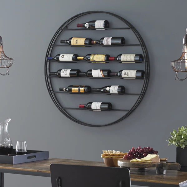 Modanio Label View 12 Bottle Wall Mounted Wine Bottle Rack