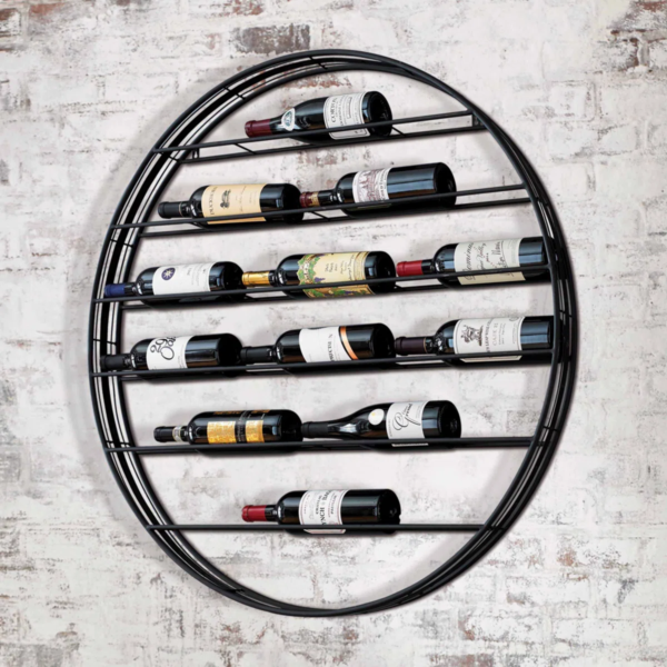 Modanio Label View 12 Bottle Wall Mounted Wine Bottle Rack