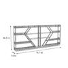 Modanio 4 Multi-Tier Iron Wall Mounted Wine Rack