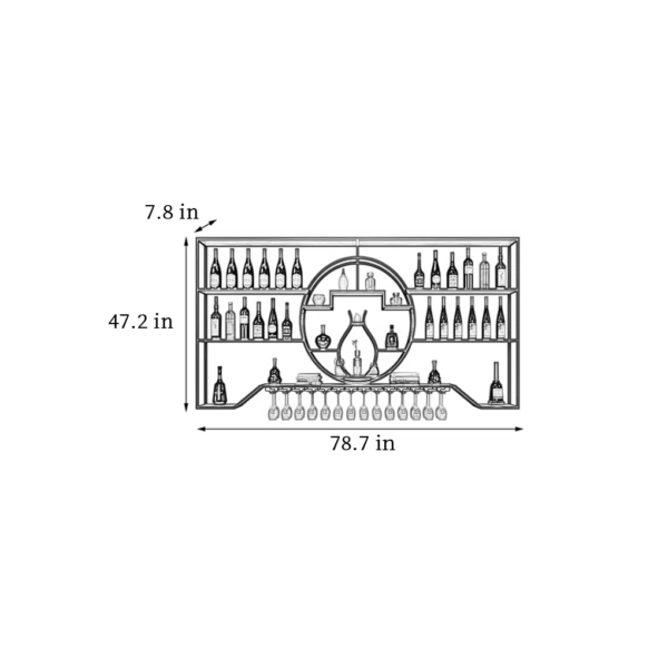 Modanio Creative Vase Wall Mounted Wine Rack Artistic Space-Saving Wine & Flower Display Shelf