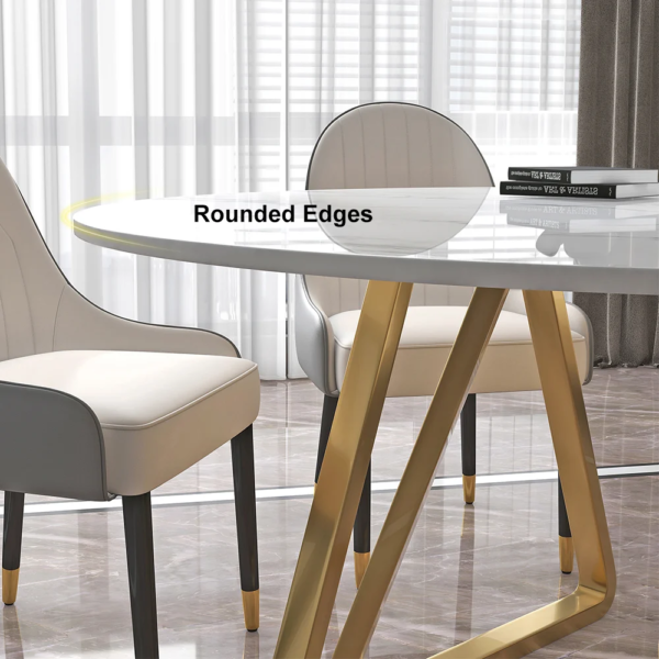 Modanio Luxury Round Dining Table with Marble Top