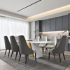 Modanio Luxury Dining Table Set | Rectangle Marble Dining Table With 8  Chairs | PVD Gold Finish