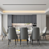 Modanio Luxury Dining Table Set | Rectangle Marble Dining Table With 8  Chairs | PVD Gold Finish