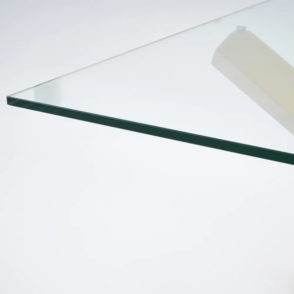 Modanio Stella Dining Table with 12mm Glass Top | Gold Stainless Steel Pedestal Base